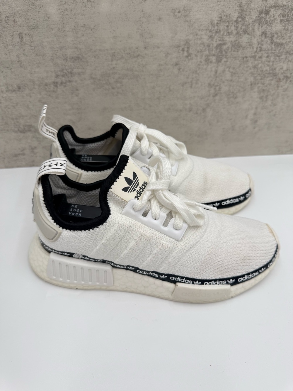adidas NMD_R1 Boost Sneakers | White/Black | Women’s Size 7